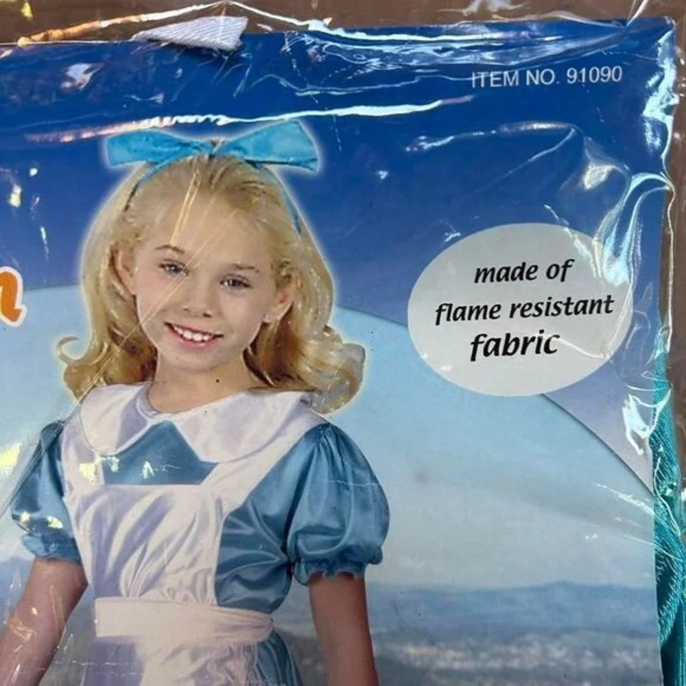 NEW Halloween Alice In Wonderland Princess Costume Dress Up Kids Girls Sz Small